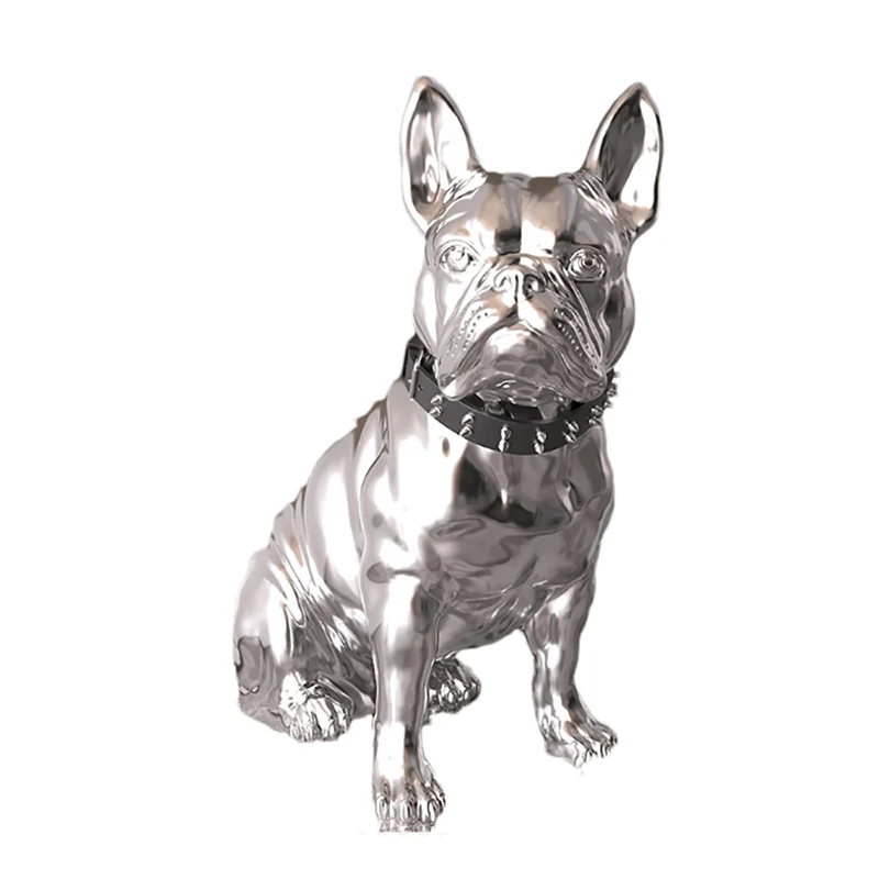 Home Decor Electroplated Dog Statue Floor Decoration Living Room Large Animal Sculpture Art Ornament Housewarming Gift Figurine