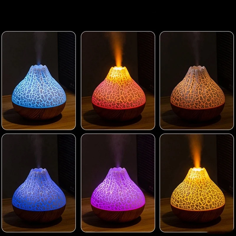 Air Humidifier USB Humidifier Water Mist Diffuser Purifier Air Fresh Seven Color Crack Humidifier