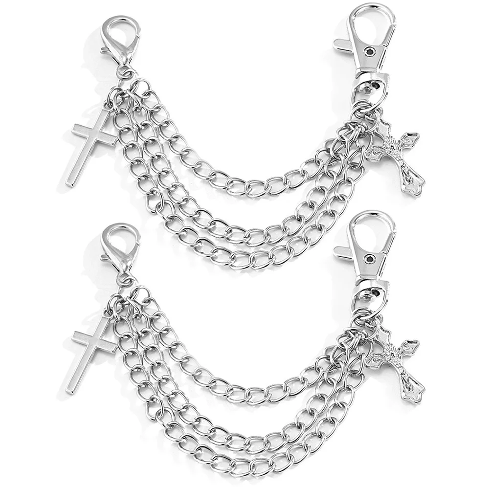 2 قطعة الصليب للأحذية سلسلة الأحذية الديكور التمهيد سلاسل النساء الأحذية سلاسل المجوهرات الغربية للنساء راعية البقر حذاء رياضة اكسسوارات