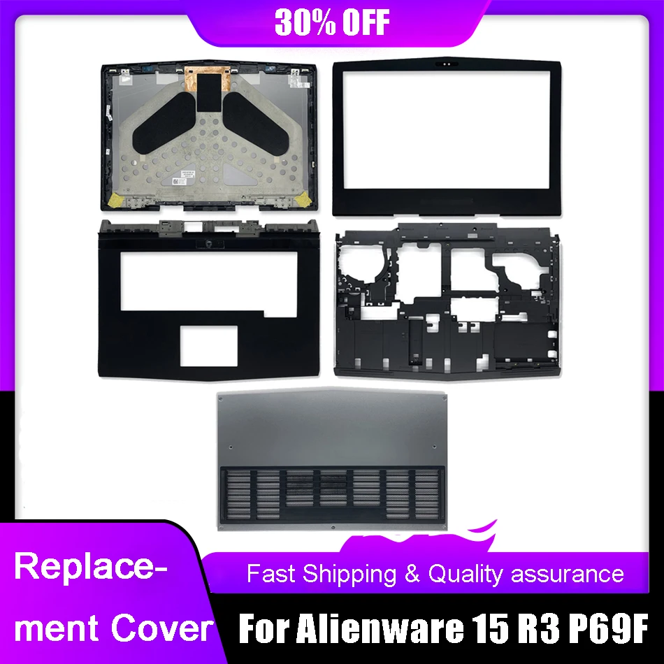 Laptop LCD Back Cover For Dell Alienware 15 R3 P69F Front Bezel Palmrest Upper Bottom Case Rear Lid 0KWP7D 0R8C3M 0VN6FK 0F9V34