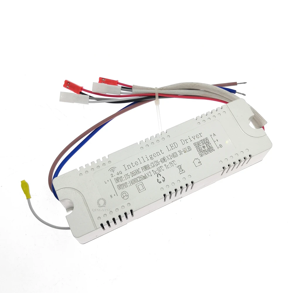 25-40Wx2 + RGB 30-60LED 2.4G Remote+APP Intelligent LED Driver Lighting Transformer For Dual Color Flexible Strip RGB Chandelier