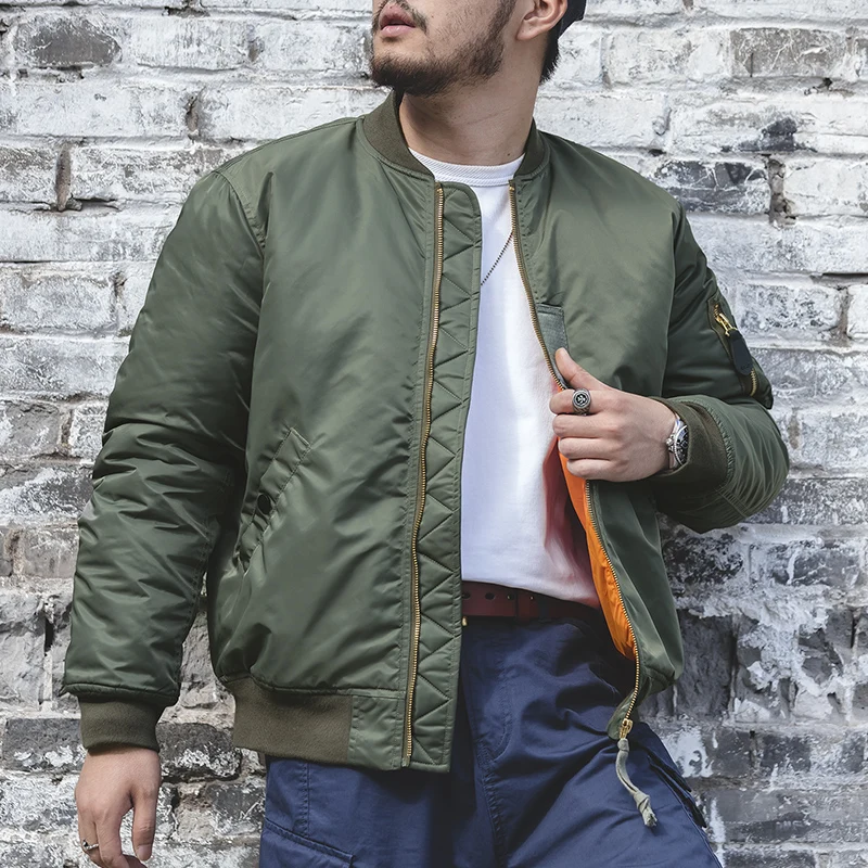 

Maden Workwear American MA1 Pilot Jacket Men's Winter Army Green Cotton Coat Thickened Coat Cotton Coat Baseball Jacket