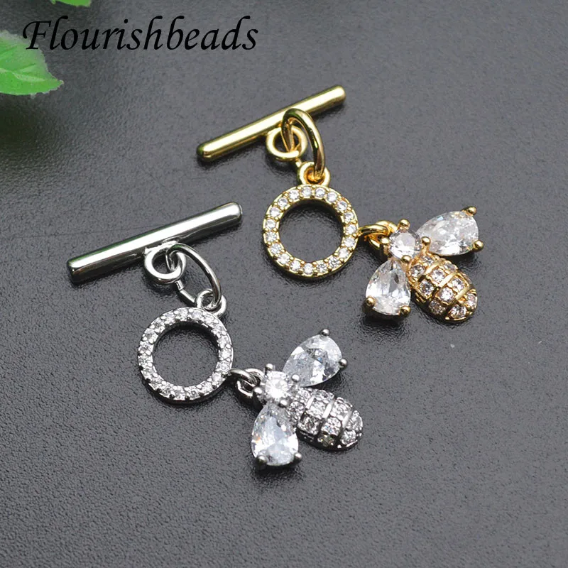 

High Quality Bee Shape O Toggle Clasps Clasp Gold Silver Color Nickel Free for Pearl Bracelet Necklace Jewelry Making