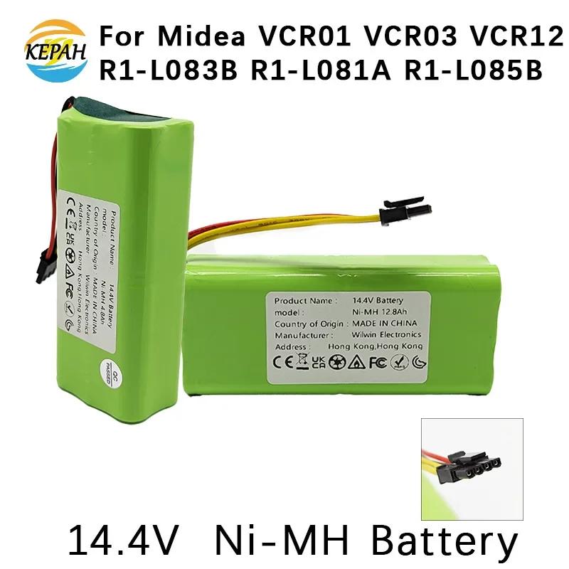 

14.4V AA Battery Pack for VCR01 VCR03 VCR12 R1-L083B R1-L081A R1-L085B, Suitable for Midea RV-R300 RV-R310 Sweeping Robot