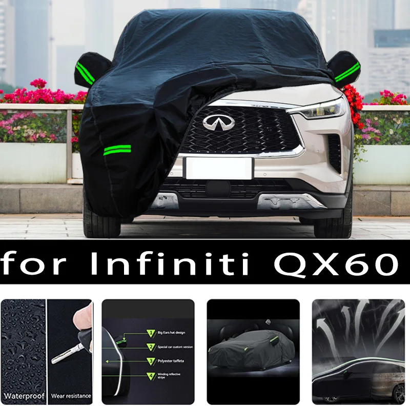 

Наружная защита для INFINITI Qx60, полные автомобильные Чехлы, снежный чехол, Солнцезащитный водонепроницаемый пыленепроницаемый внешний автомобильный аксессуар