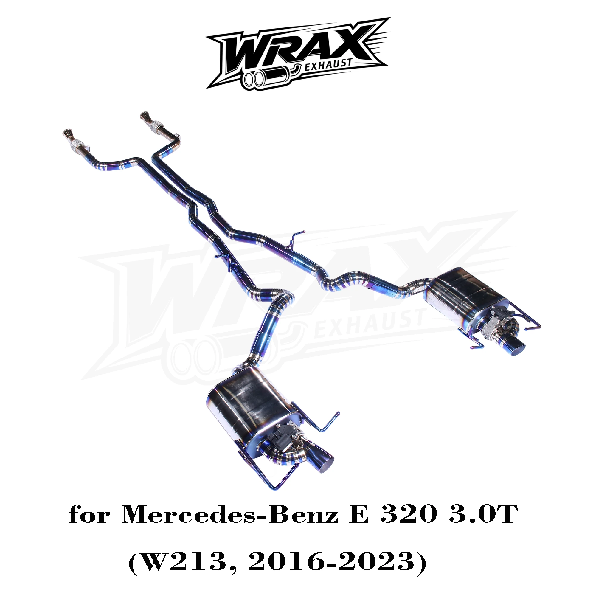 

WRAX for Mercedes-Benz E320 Exhaust 3.0T W213 2016-2023 Ti Catback Adjustable Valve Contrast Color No Drilling