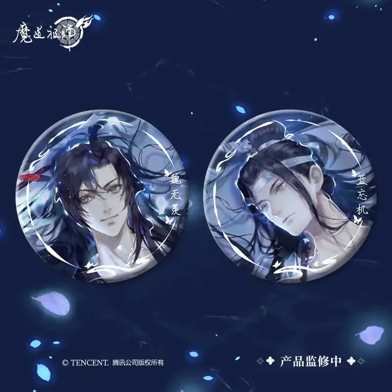 Anime Mo Dao Zu Shi MDZS Wei Wuxian Lan Wangji Star River Series Cosplay Badge Brooch Pins Acrylic Colored Paper Sign Card