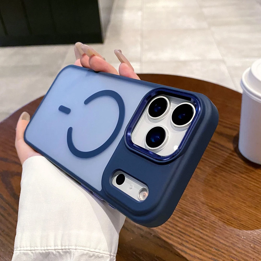 Przyjazne dla skóry etui na iPhone 17 Air Pro Max Magsafe Przezroczyste bezprzewodowe ładowanie Magsafe Metalowa ramka obiektywu Metalowa osłona kluczy