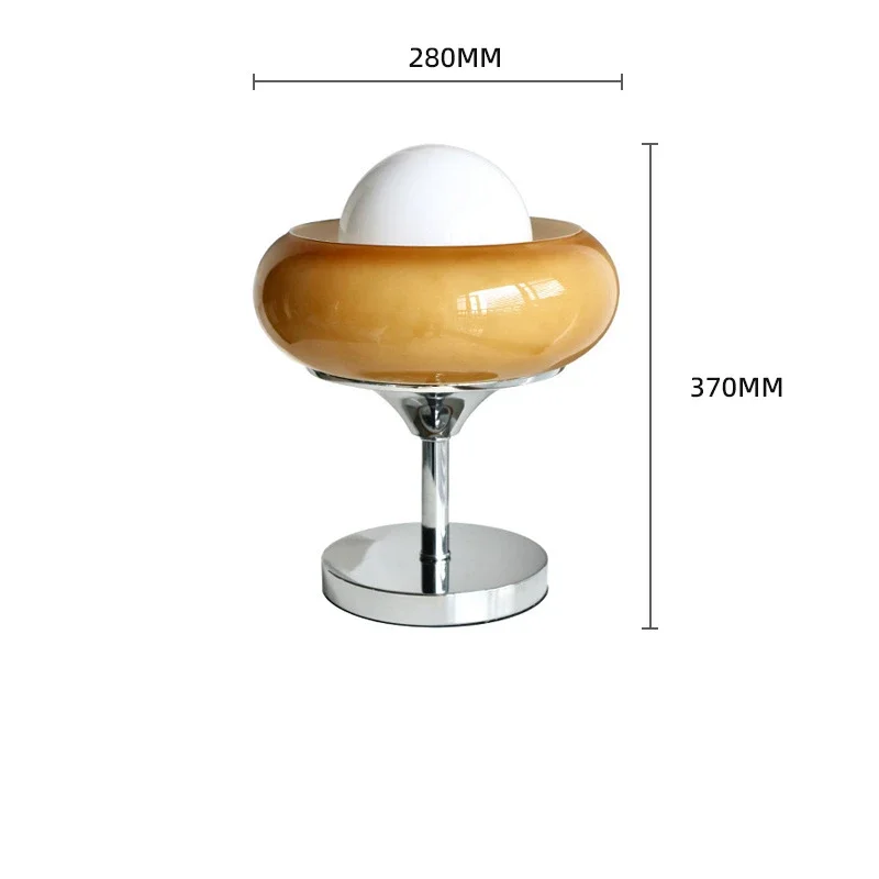 Designer Guzzini Table Lamp Modern bauhaus lamp Bedroom Bedside Study Living Room Retro Yellow Cream Egg Tart Table Light