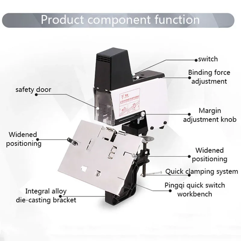 Electric A3 Flat/Saddle Stapler Stapler Is Suitable for Universal 6mm 8mm Stapler Paper Book Binding Machine ST-100 800W