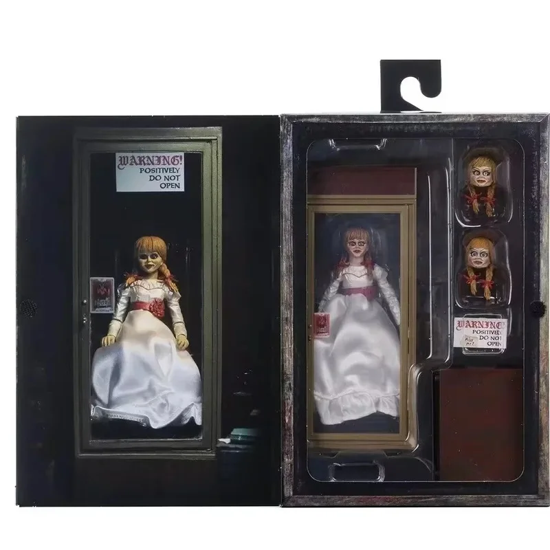 Neca The Conjuring Universe Annabelle Comes Home Horror Movie Series Annabelle Doll Real Clothes Movable Model Halloween Gifts