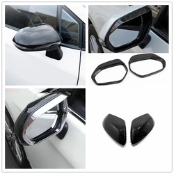 For Toyota Yaris Ativ 2022 2023 ABS Chrome Side Door Rearview Mirror Cover Eyebrow Trim Frame Sticker Car Styling Accessories