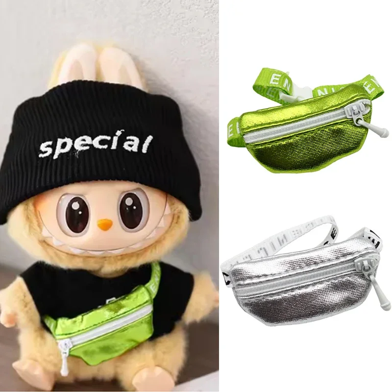 Mini roupas de boneca acessórios para coreia kpop exo labubu ídolo v1 v2 artesanal saco com zíper oblíquo span kit roupas presente