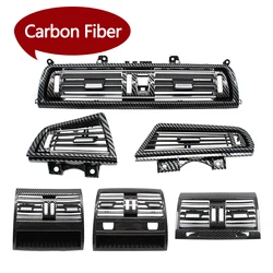 Carbon Fiber LHD RHD Front Rear Chromed AC Vent Grille Cover Panel For BMW 5 Series F10 F11 520 525 528 530 535
