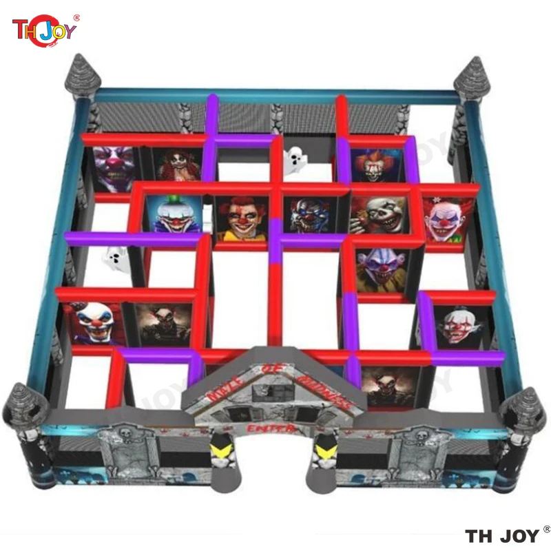 10x10m big inflatable เขาวงกตเลเซอร์แท็กเกม air inflatable เขาวงกต arena สําหรับผู้ใหญ่และเด็ก, air เขาวงกตเลเซอร์แท็กเกมสําหรับกลางแจ้ง