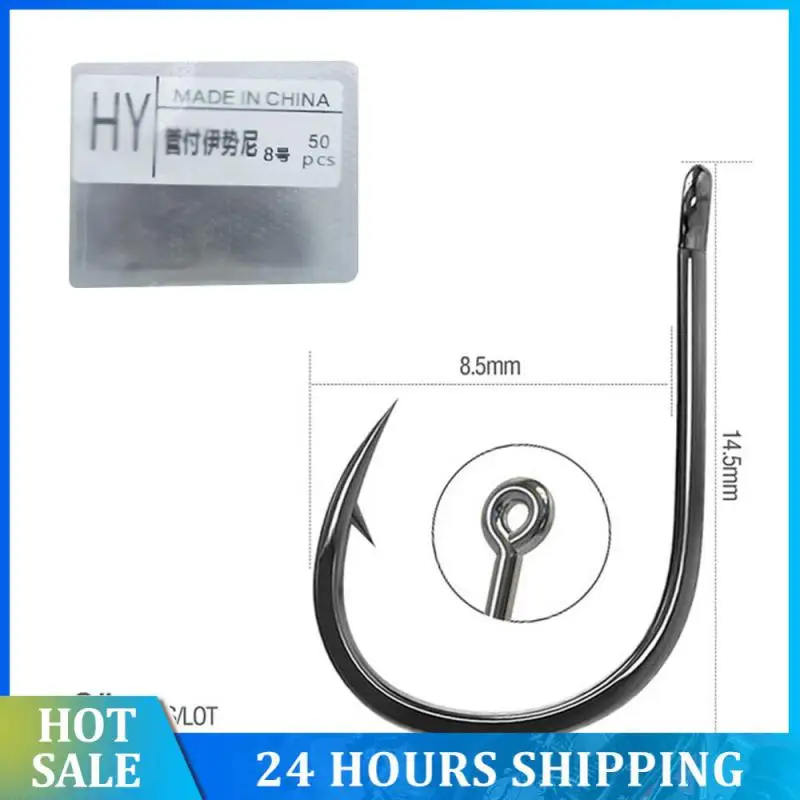 5pcs Fishing Hooks Set 13 Sizes Carbon Steel Fishing Hooks With Portable Plastic Box Sharp Fish Hook With Barbs Fishing Tackle