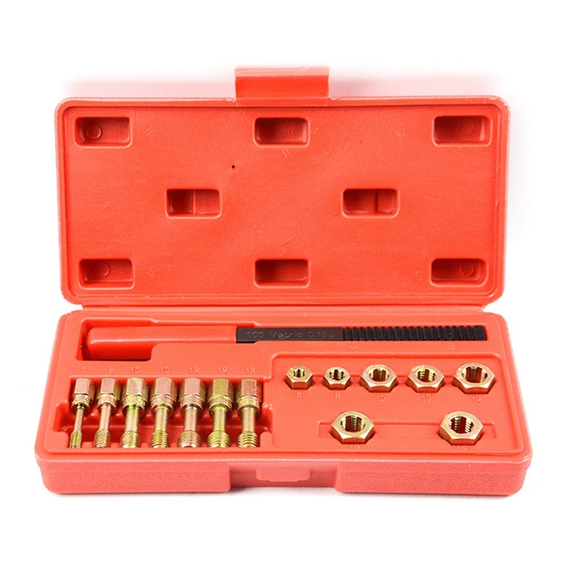 

15-Piece Screw Thread Repair Tool Tapping Thread Repair Set Screw Thread Repair Auto Repair Tool Kit