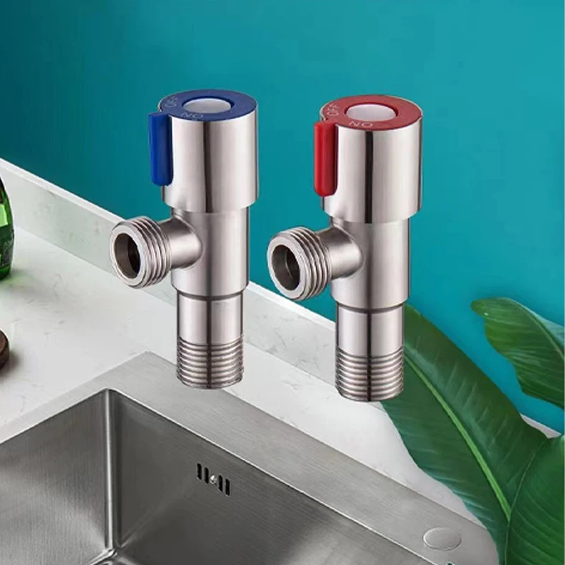 صمام مدخل نحاسي بقضيب نحاسي من الفولاذ المقاوم للصدأ، صمام زاوية حقن مياه الحمام، مغسلة، ملحقات سخان المياه