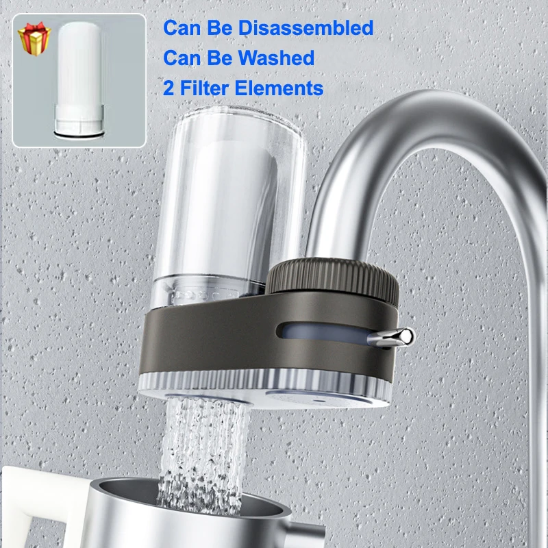 Faucet Tap Water Purifier Physical Filtering for Home Kictchen 2 Filter Element Removable Washable Filter Water Purifier Aerator