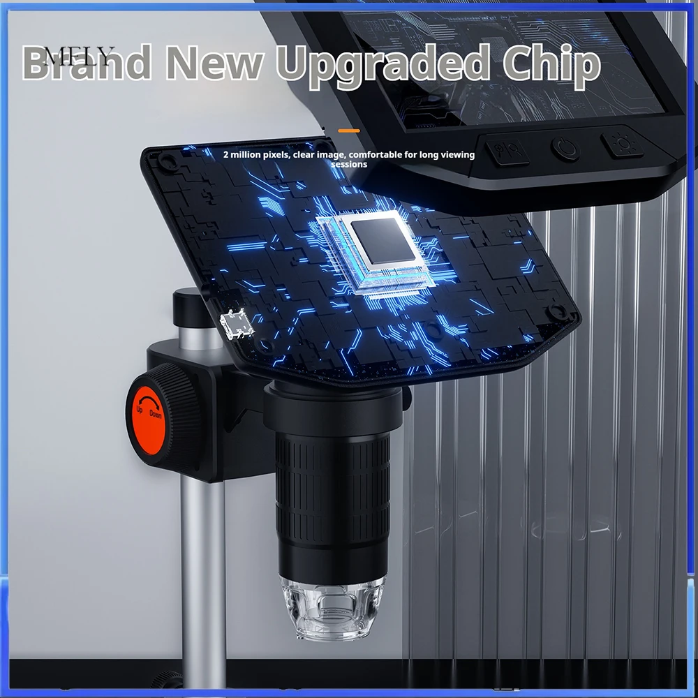 

4.3'' Digital Microscope 1000X Coin Microscope 1080P Video Microscope for Adult Soldering With 8 LEDs Dropshipping