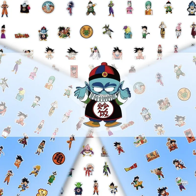 104 pegatinas transparentes de Dragon Ball, diseño de anime, impermeables, para decorar tazas, maletas, juguetes y regalos.
