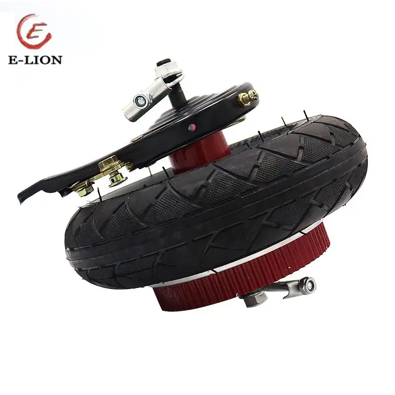 8 Inch 200x50 Electric Scooter Wheel Vehicle Pneumatic Tire Inner Tube or solid Tyre with Alloy Rim Red 4 rhizome rear pulley