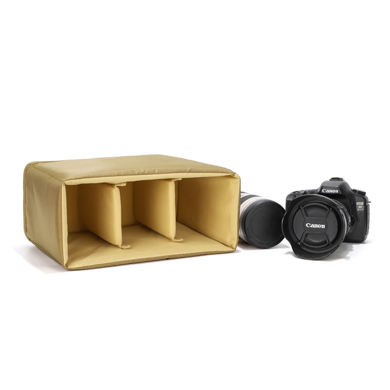 

Universal DSLR Camera Bag Insert Storage Organiser with Detachable Dividers Thickened Padding for Shoulder Or Messenger Bag