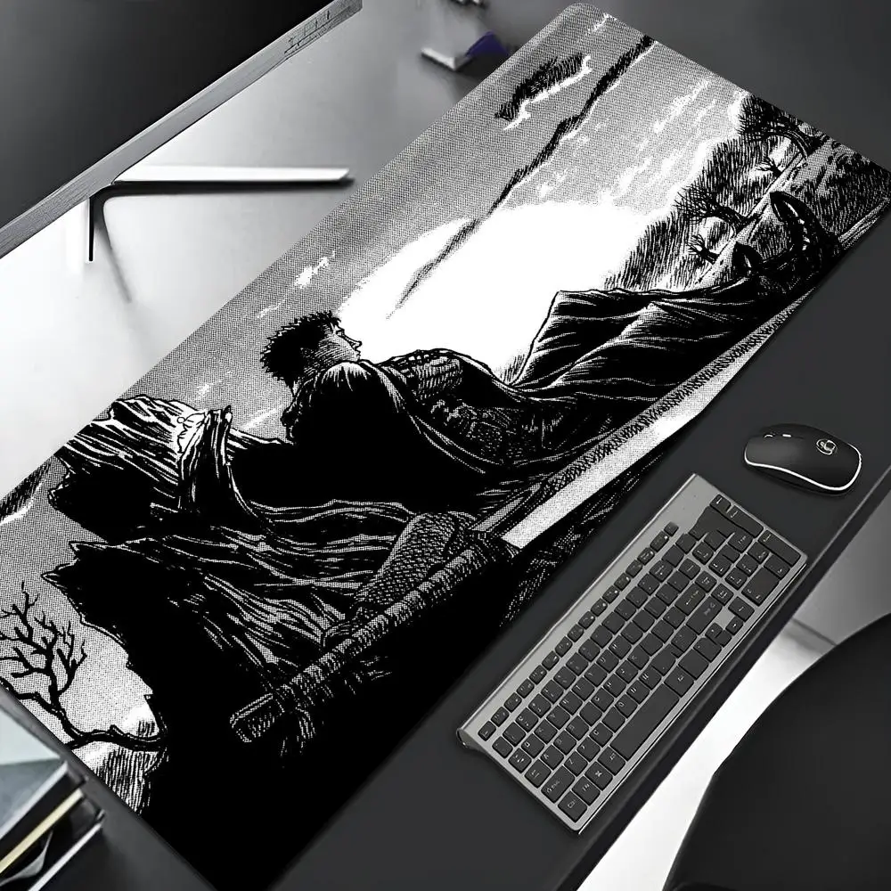 BerserkS Mouse Pad Gaming Locking Edge Big Computer Gamer Large Rubber Art Mousepad INS Laptop Desk Mat