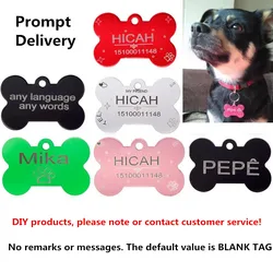 2 PCs/Lot,Free Engraved ID Tags for Pet ID, DIY for Kitten and Puppy, Personalized Pendant, Aluminum Alloy Collars, Accessories