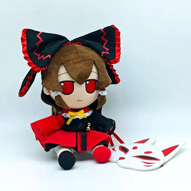 New 20cm TouHou Project Hakurei Reimu Plush Toys Cute Soft Stuffed Anime Fumo Dolls For Kid Birthday Christmas Gift