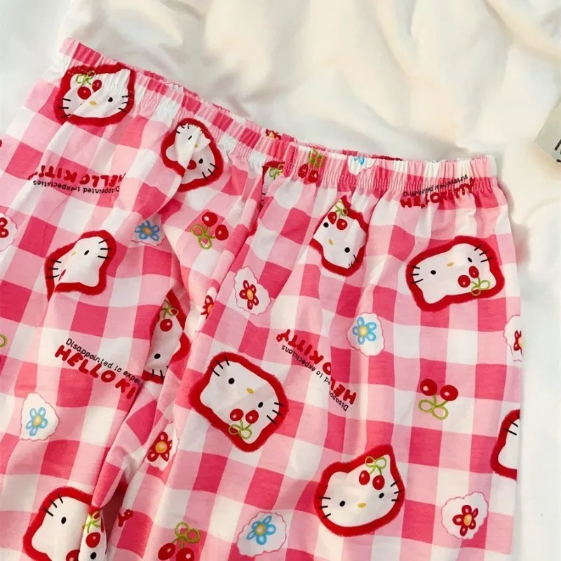 

Fat Girl 150KG Can Wear Sleeping Pants Women's Casual Loose and Cute Hello Kitty Kawaii Pants Plus Size Worn XL-7XL Home Pants