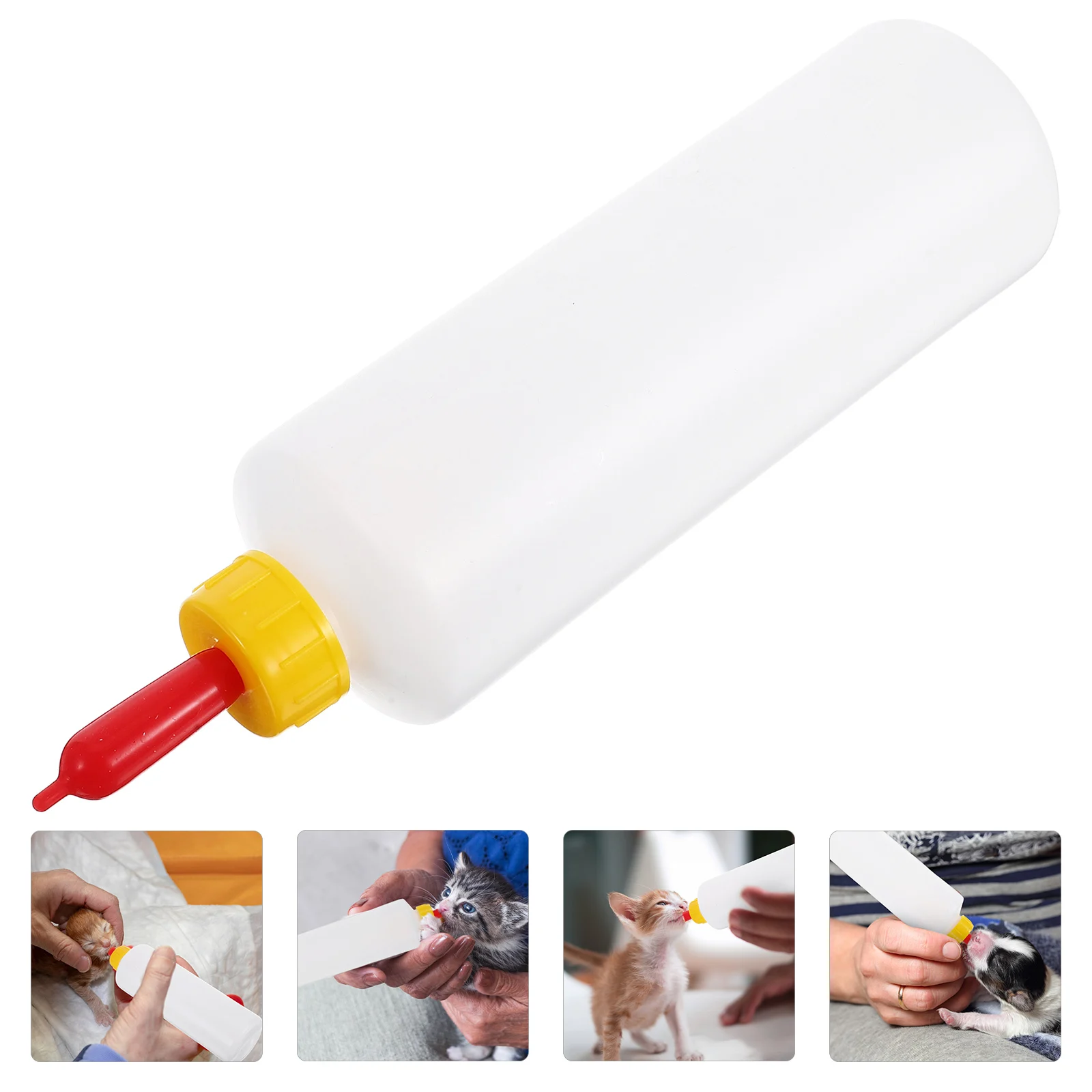 

5 set 5 Sets 400ml Small Animal Milk Bottle Plastic Lightweight Portable Calf Lamb Feeding Supplies Nursing Jug