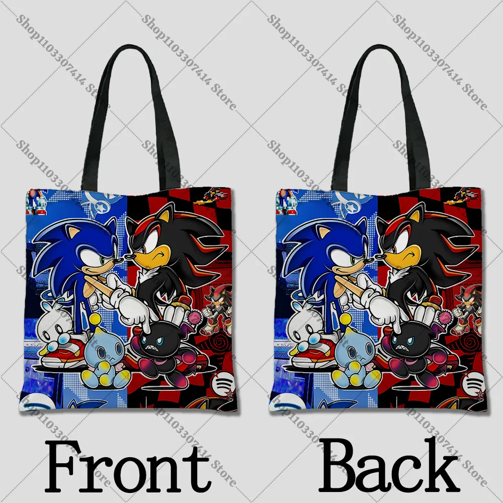 

Anime Game Fashion Printed Canvas Tote Accessories Handbags Hedgehog Cartoon Cute Shoulder Bag Casual Storage Pouch Gifts 2026