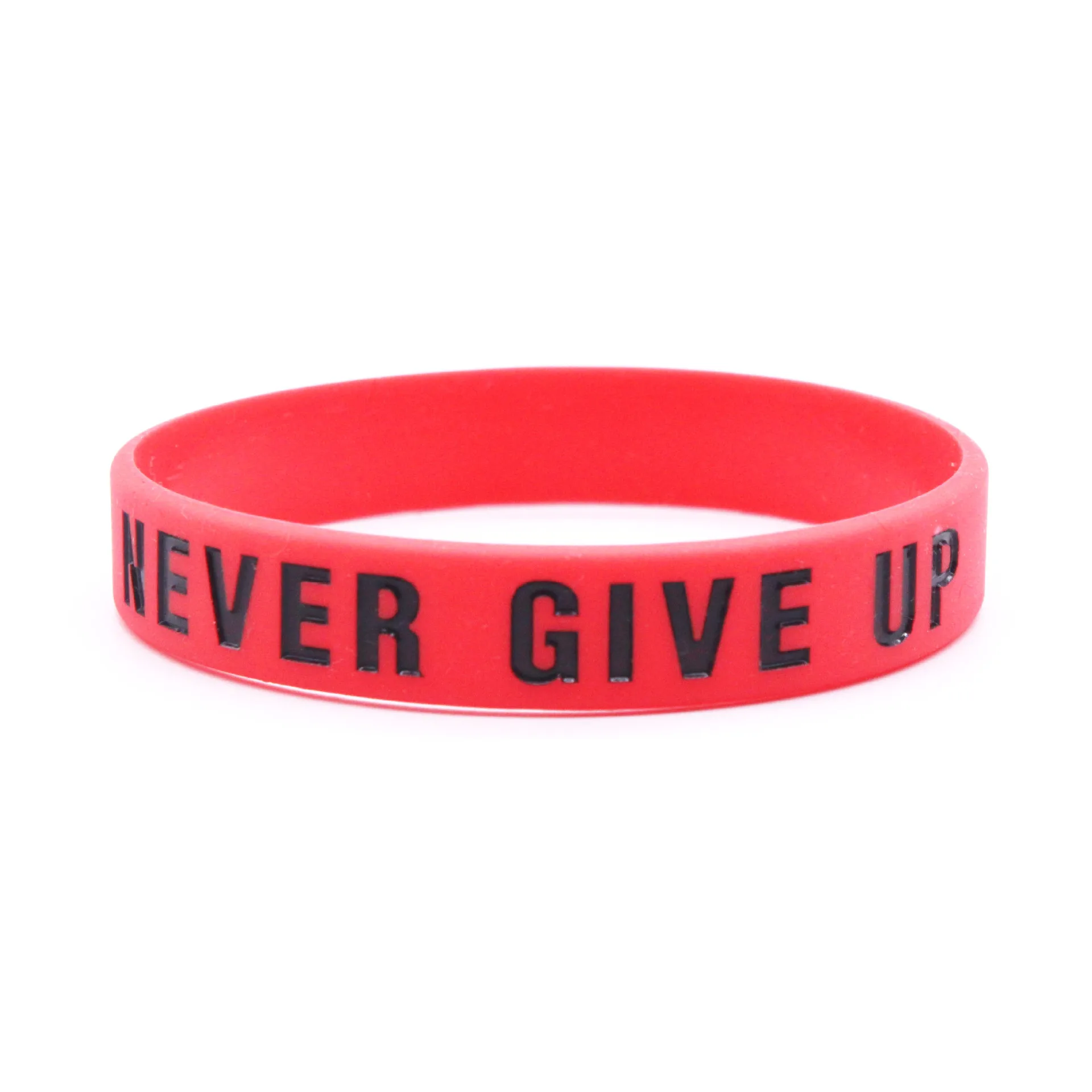 4Pcs Never Give Up Inspirational Fashion Sport Silicone Wristband Rubber Bracelet Festival Gifts And Accessories For Men Women