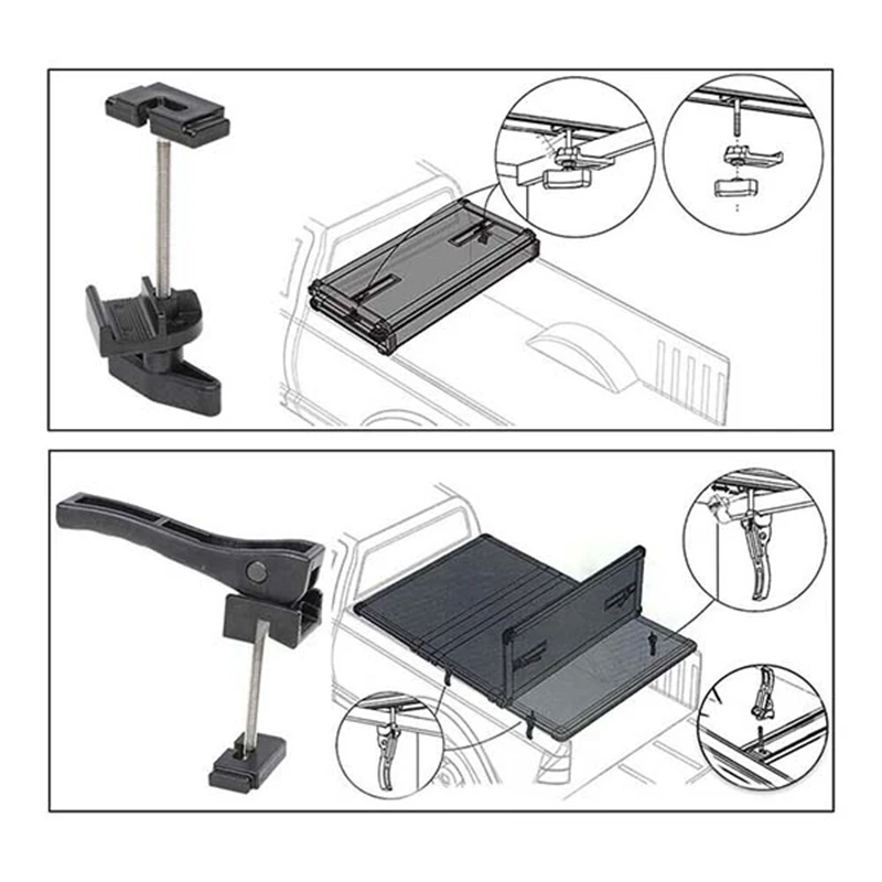 Universal Replacement Parts For Hard Tri-Fold Tonneau Cover Pickup Truck Cargo Cover Fixing Kit