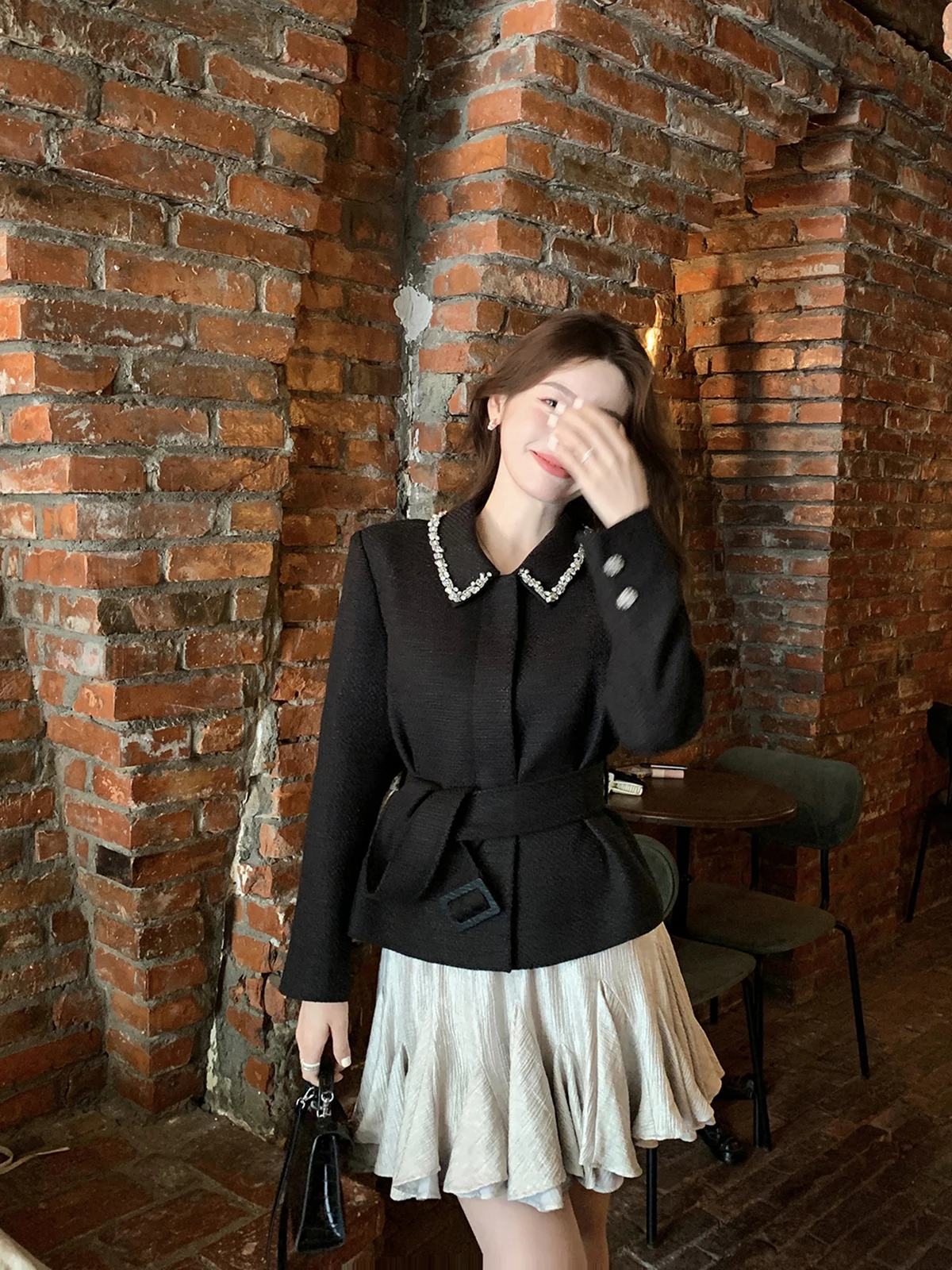 

Женская короткая юбка Syeee Night Meteor с высокой талией, А-силуэта, с объемной вышивкой и плиссировкой, универсальная, стройнящая