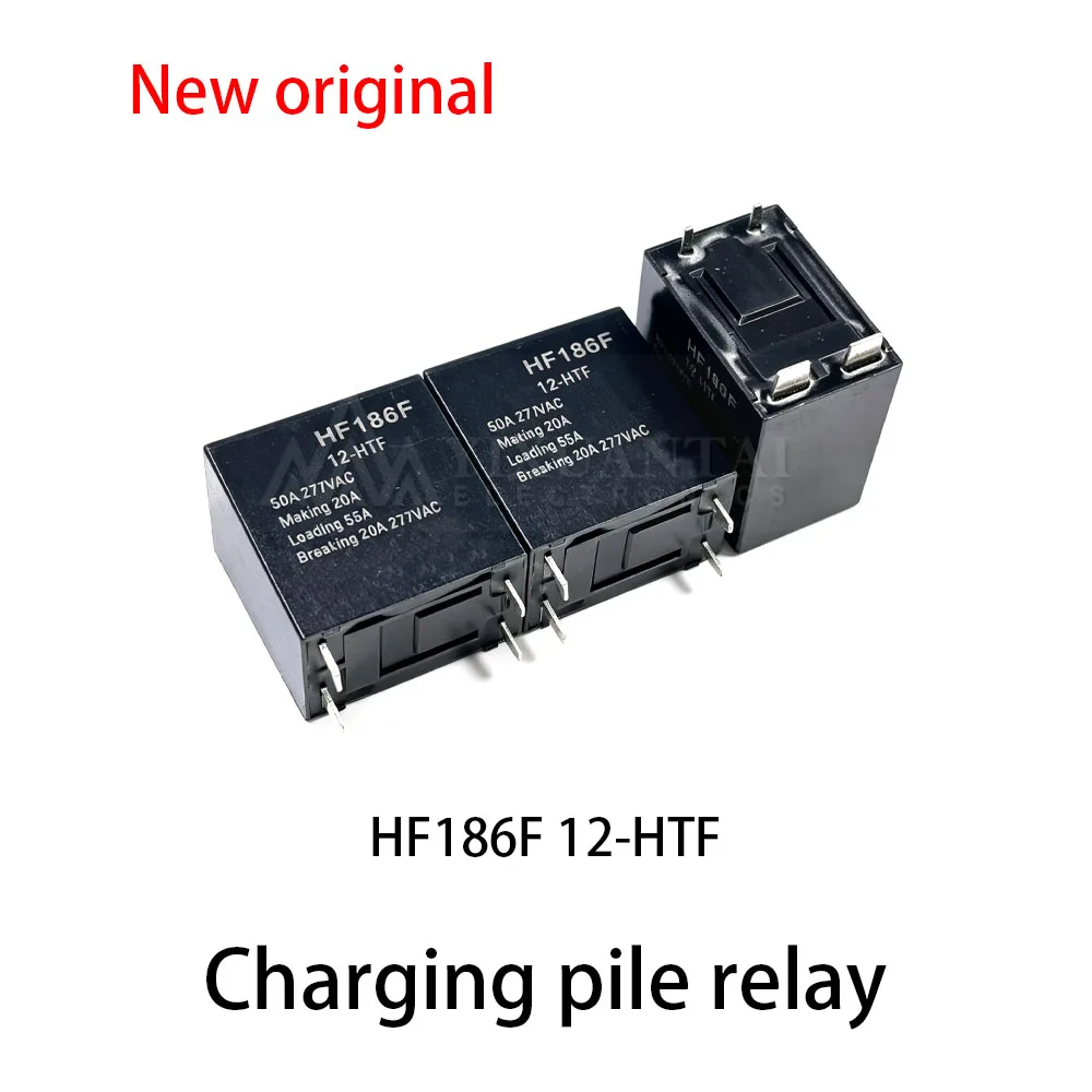 1pcs~5pcs HF186F 12-HTF Charging pile relay 4-pin 50A