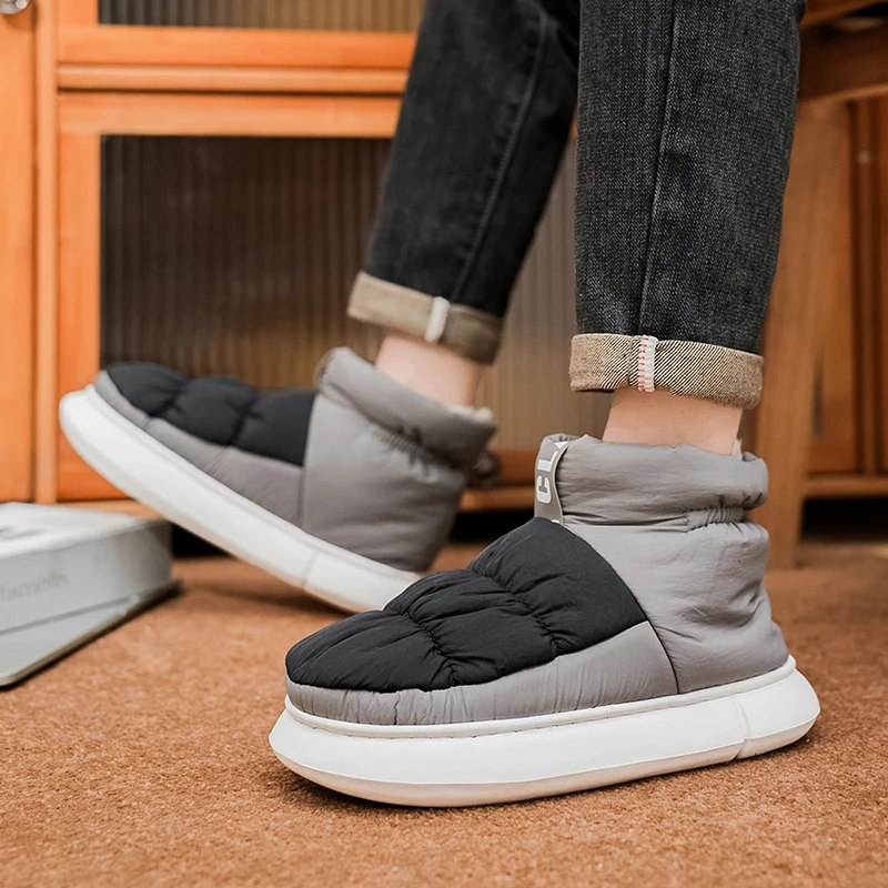 جديد كبير الحجم الرجال أحذية الثلوج موضة أحذية رياضية سميكة سوليد أكسفورد أحذية رجالية الدفء أحذية دراجة نارية غير رسمية أحذية رجالي #5