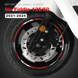 Motorcycle Wheel Sticker Waterproof Decals for Sym Fiddle 2 3 4 125 50 Accessories Strip Tape 12 Inch Rim Stickers