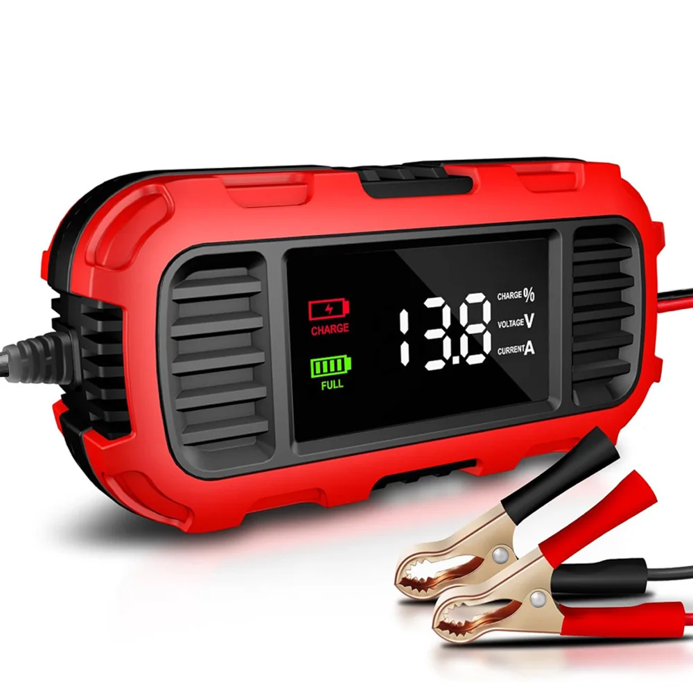 Digital für Blei-Säure-Batterieladegerät, intelligentes Batterieladegerät für Auto, Motorrad, Roller, Batterieladung, Batteriewartung