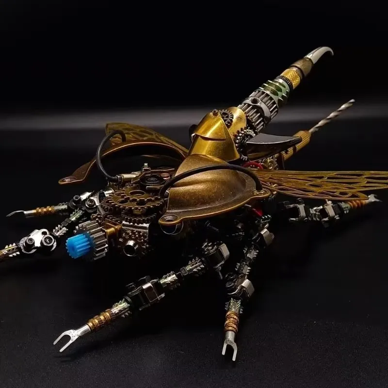 Steampunk 3D dreidimensionales Metallmontagemodell mechanischer Käfer Baustein Spielzeug Geburtstagsgeschenk Desktop-Ornament