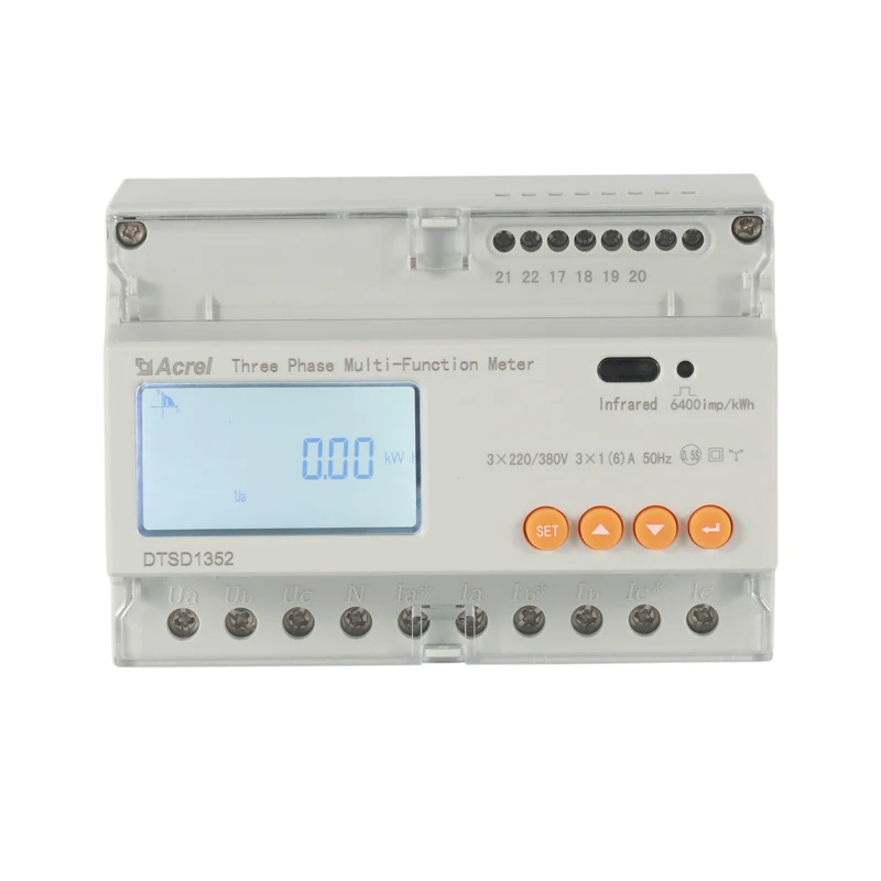 

Acrel Three Phase High Accuracy Class 0.5S 400V DTSD1352 Smart Energy Meter Electricity for Solar Logger1000