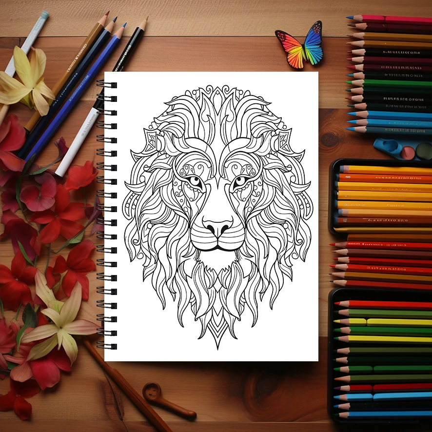 Primordial Beasts Coloring Book - 8.3x 11.2 Inch 22 Page Coloring Book - Helps Reduce Stress and Ease Emotions