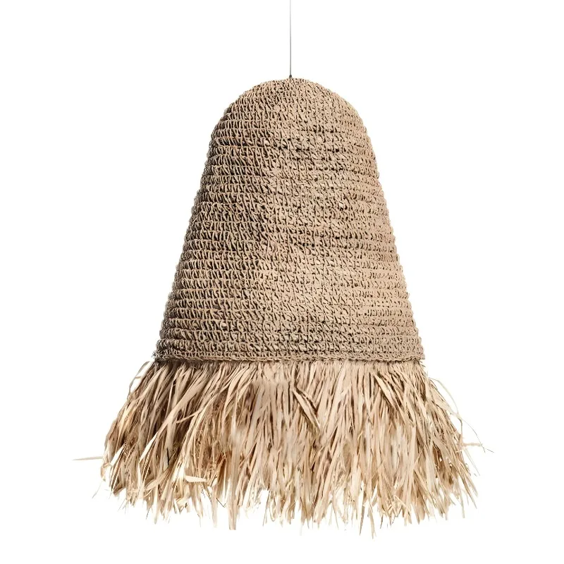 

Wabi wind chandelier restaurant bar restaurant table creative raffia