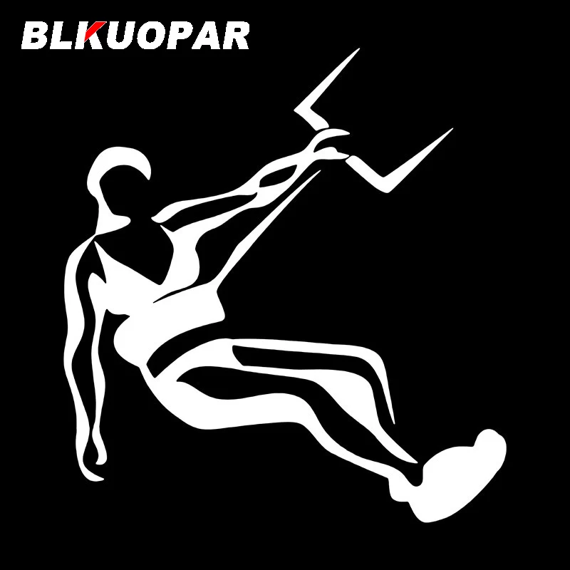 BLKUOPAR Brave Female Surfer Car Stickers Kite Surfing Sport Decal Sunscreen Die Cut Laptop Refrigerator Car Accessories