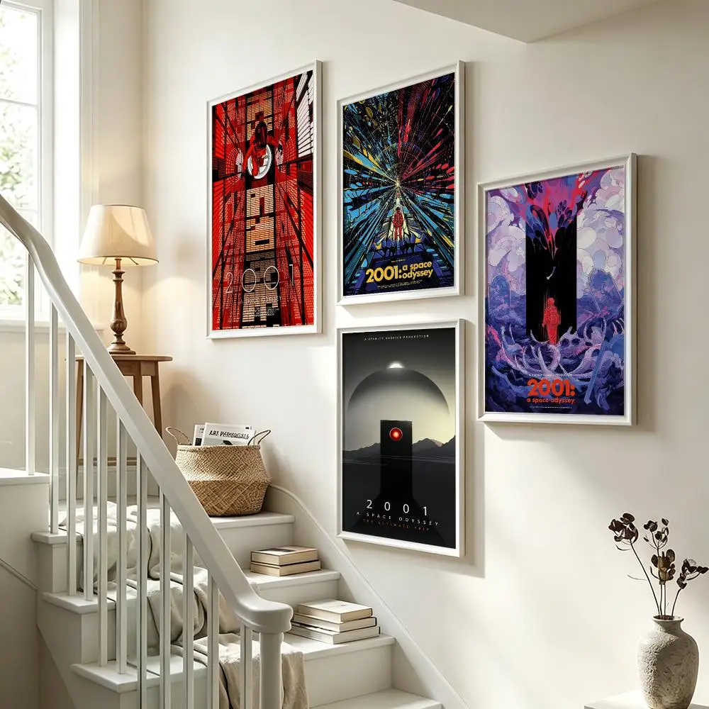 movie 2001: A Space Odyssey Poster Poster HD Waterproof Self-adhesive Art Print Wall Decor for Bedroom Living Room Gift