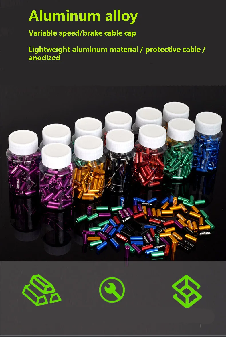 4mm/5mm Bunte Fahrradkabel-Endkappen MTB Rennrad Brems- und Schaltzugkabel-Schutzhülsen – Detail 1