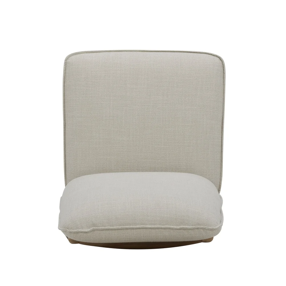 Armless Slipper Accent Chair with Pillow Back Cushion Solid Wood Frame Reinforced Joints Easy Assembly Farmhouse Style