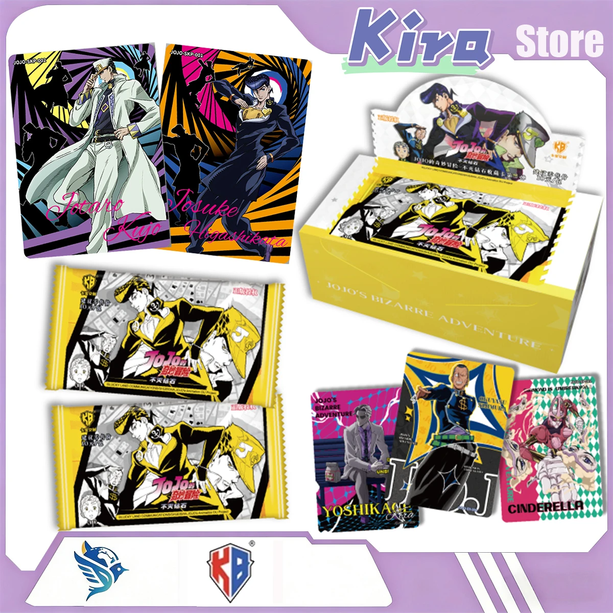 nuevo-kabao-cultural-jojo's-bizarre-adventure-diamond-is-unbreakable-tarjetas-coleccionables-volumen-1-mercancia-de-anime-regalos-sorpresa