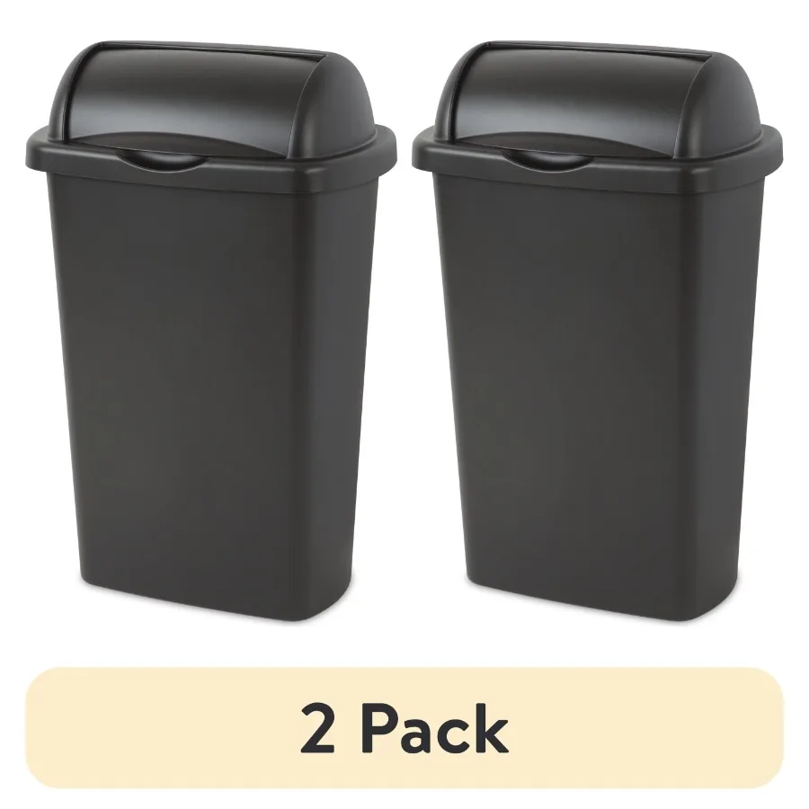 

Large Kitchen Trash Can with Roll Top Lid for Efficient Waste Management in Home Kitchens 13 Gallon Plastic Garbage Bin with Du